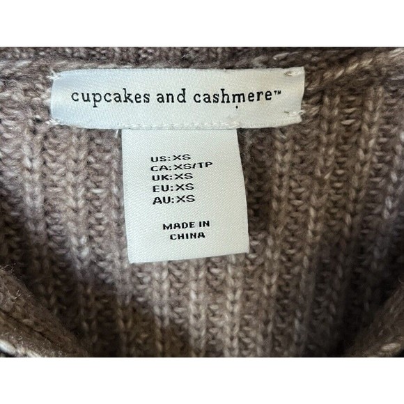 Cupcakes And Cashmere Brown Knit Sweater Dress Size XS - Picture 5 of 8
